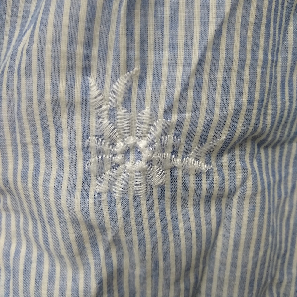 NWT We Love Fashion Blue and White Stripes Floral Skirt - Size M - Picture 6 of 11